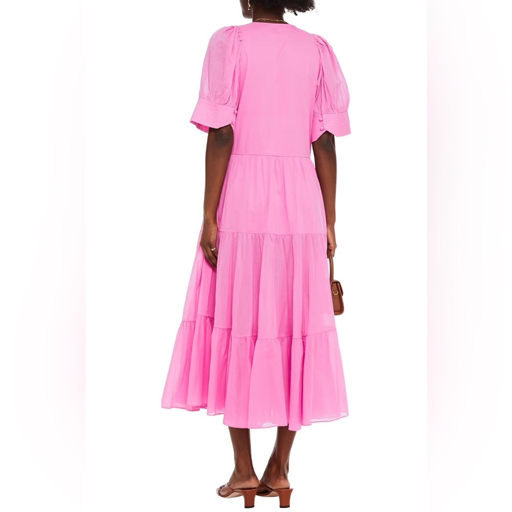 Rhode Gina Tiered Midi Wrap Dress - Picture 3 of 4